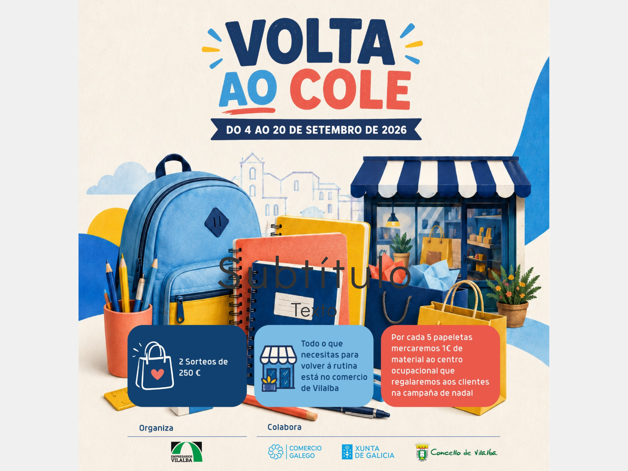 Volta ao Cole co comercio de Vilalba: compras con premio e cunha vertente social